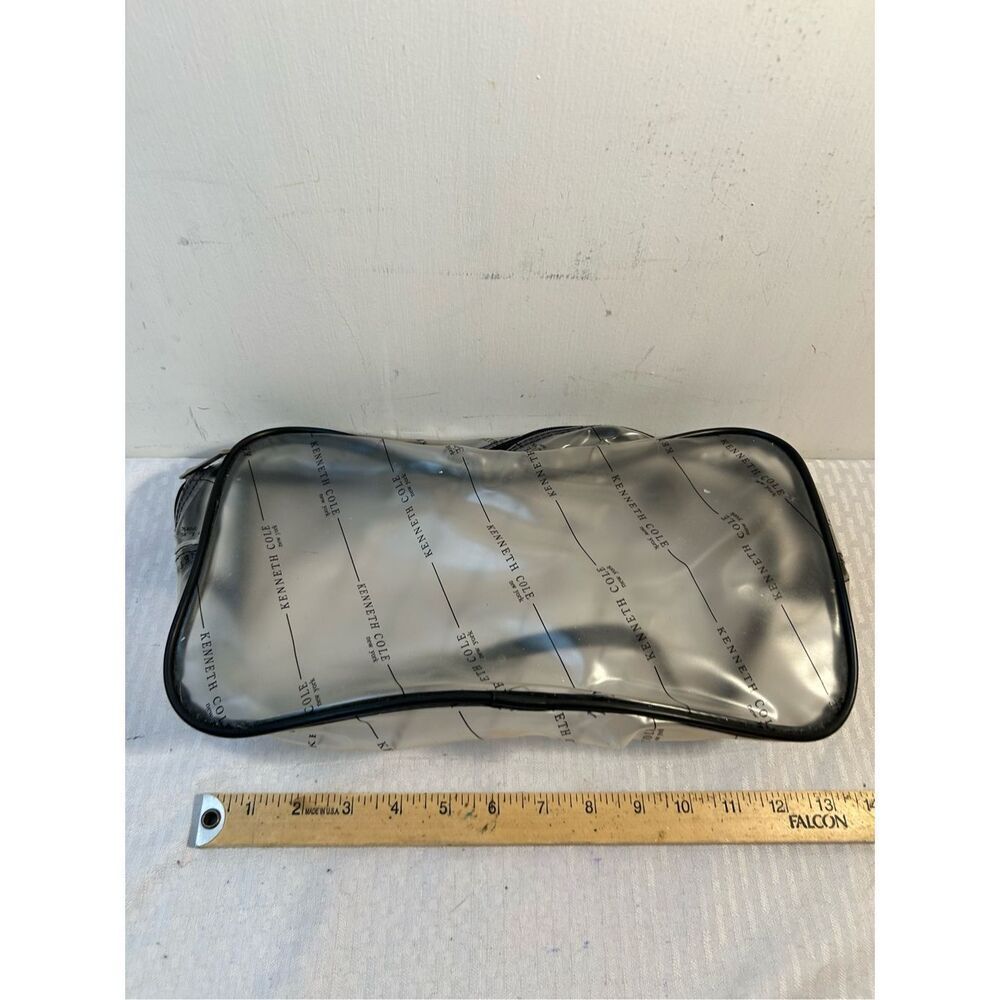 Kenneth Cole New York zipper pouch clear 13x8"
